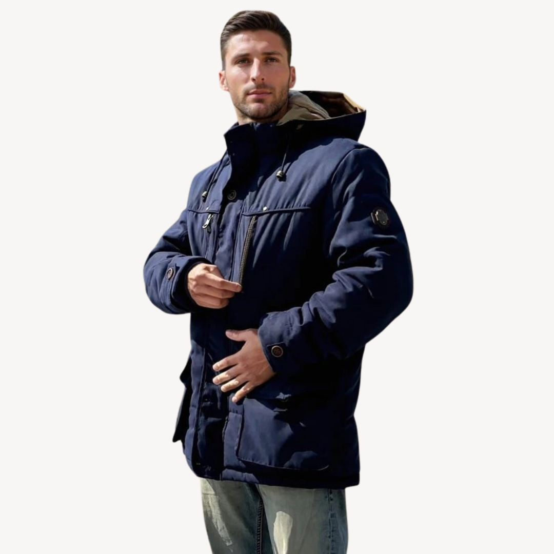 Waterproof Men's Insulated Hooded Jacket