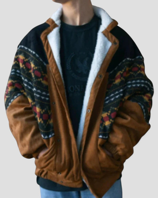Warm Plaid Fleece Mens Jacket - OutfitLondon