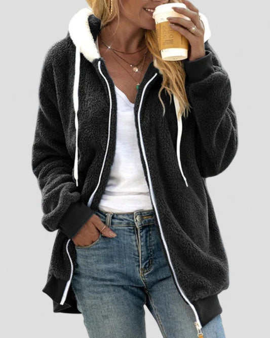 Ladies Synthetic Fur Parka Jacket - OutfitLondon