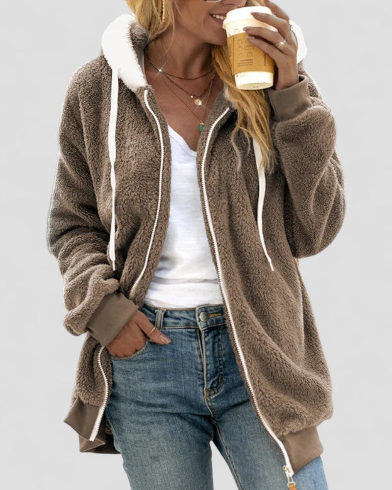 Ladies Synthetic Fur Parka Jacket