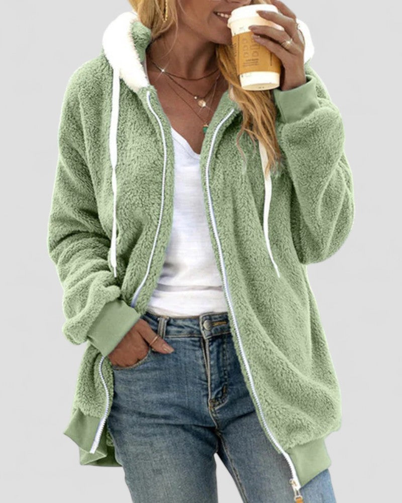 Ladies Synthetic Fur Parka Jacket
