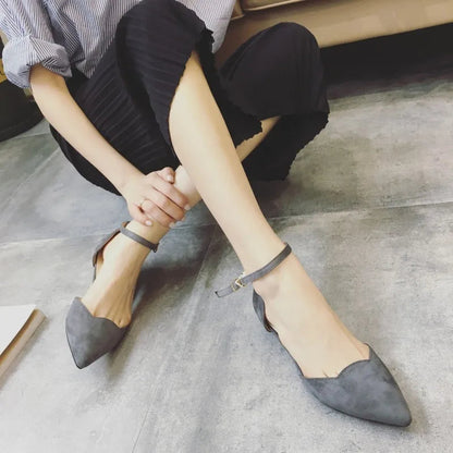 Stylish Black High Heels for Women with Fashion Buckle Strap
