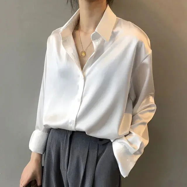 Elegant Soft Long Sleeve Women's Blouse