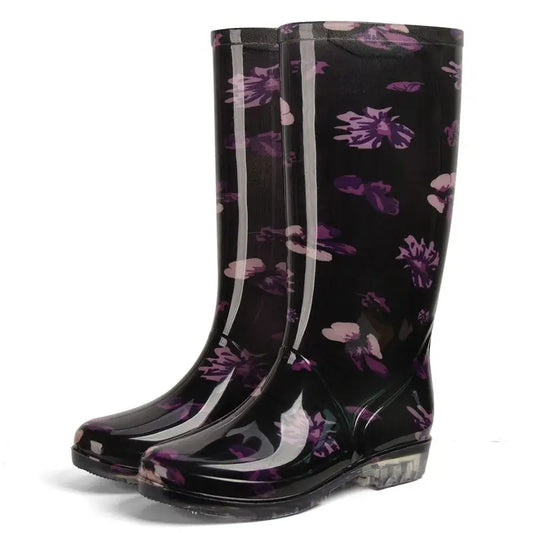 Waterproof Insulated Floral Snow Boots for Women - OutfitLondon