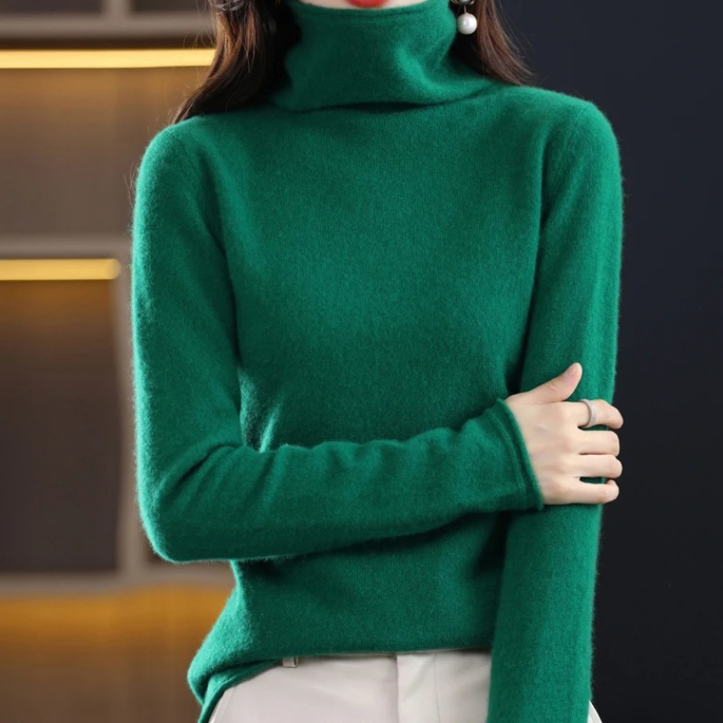 Soft Women's Casual Turtleneck Jumper