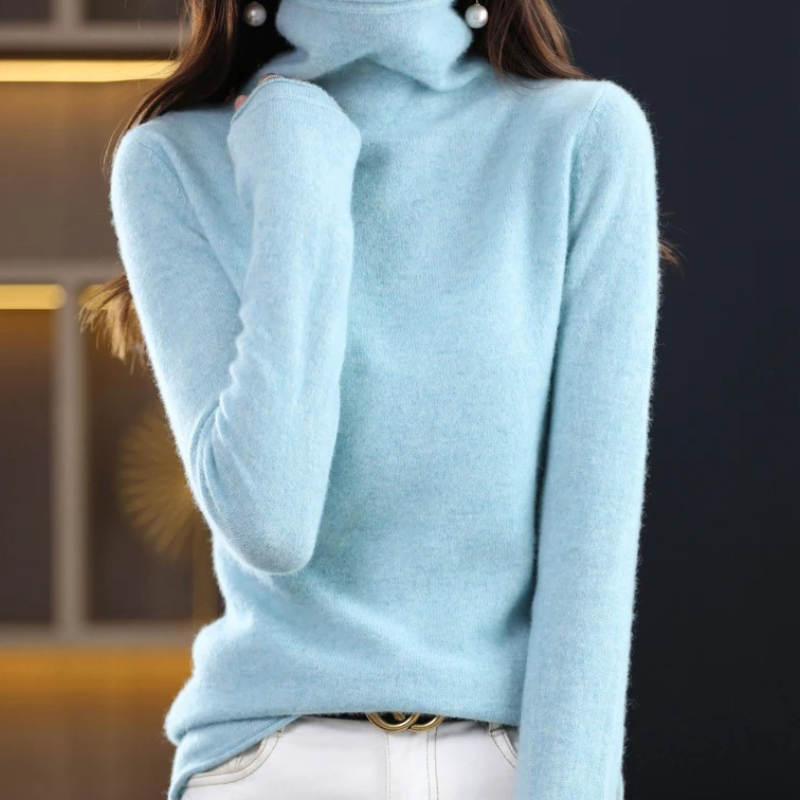 Soft Women's Casual Turtleneck Jumper