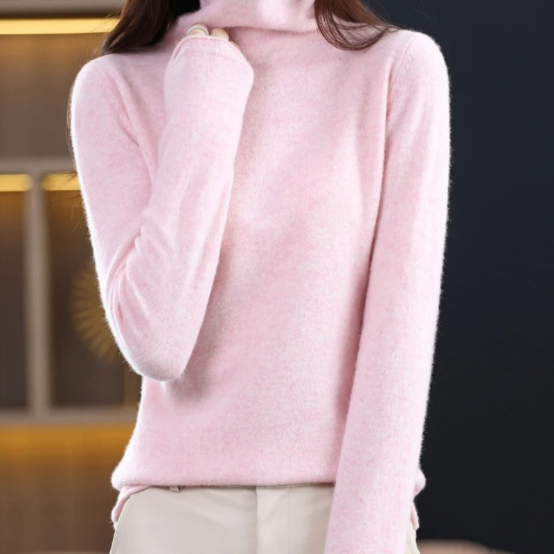 Soft Women's Casual Turtleneck Jumper