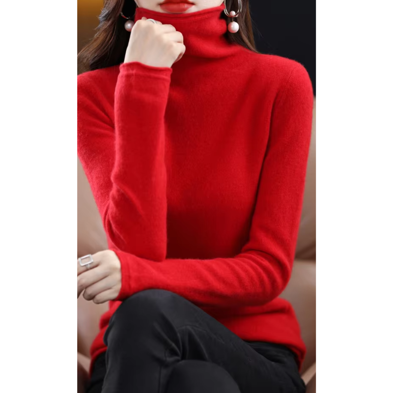 Soft Women's Casual Turtleneck Jumper