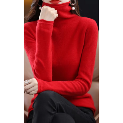 Soft Women's Casual Turtleneck Jumper