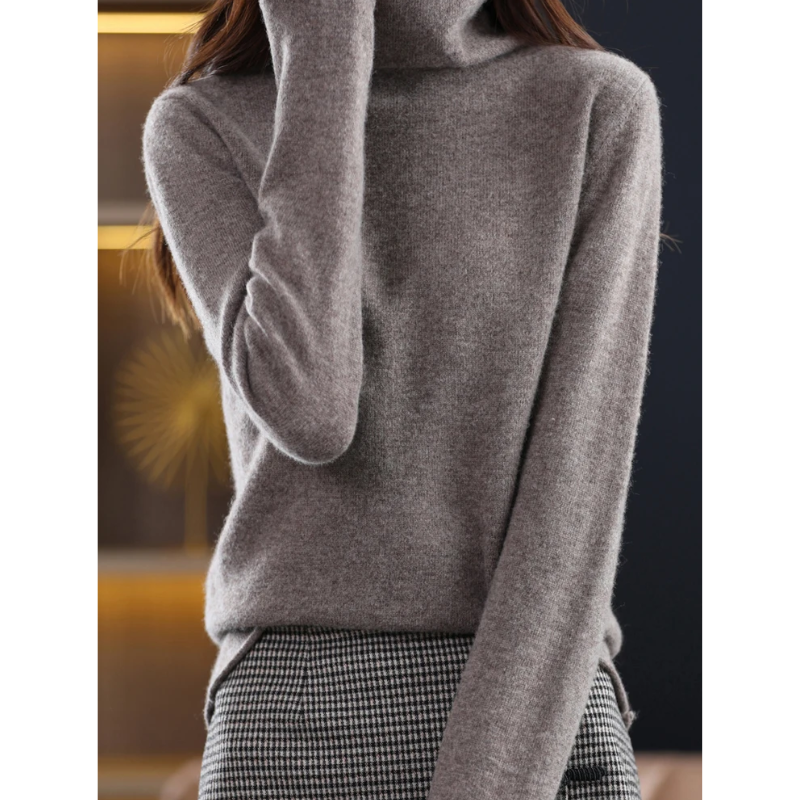Soft Women's Casual Turtleneck Jumper