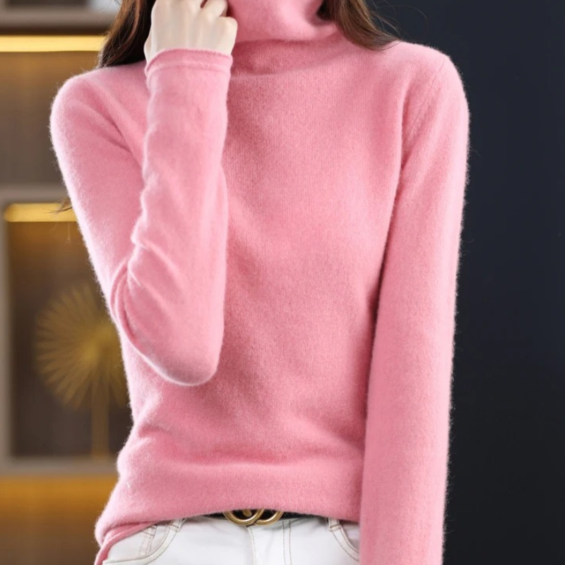 Soft Women's Casual Turtleneck Jumper