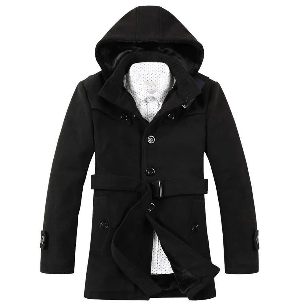 Waterproof Men's Hooded Trench Coat