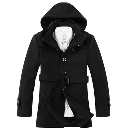 Waterproof Men's Hooded Trench Coat