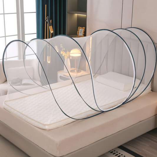 Collapsible Round Bed Mosquito Net Canopy - OutfitLondon