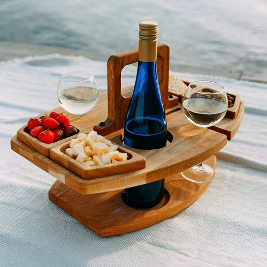 Foldable Camping Table with Drink Holders - OutfitLondon
