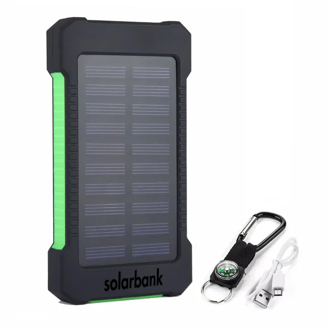 Compact 20000mAh Solar Power Bank Charger
