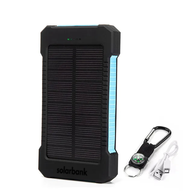 Compact 20000mAh Solar Power Bank Charger