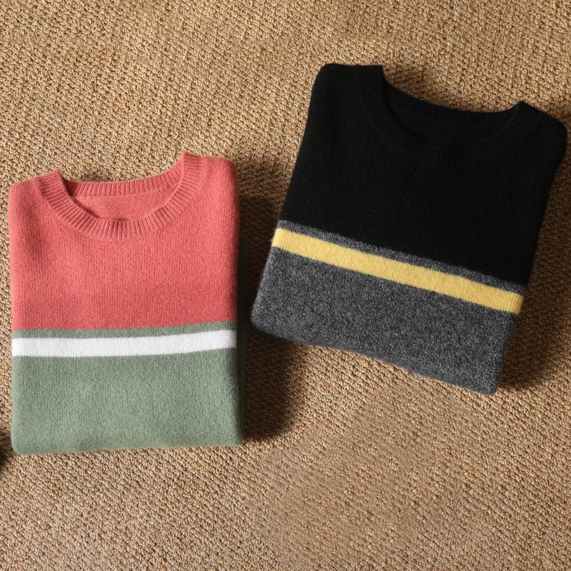 Simple Solid Crew Neck Pullover Sweater