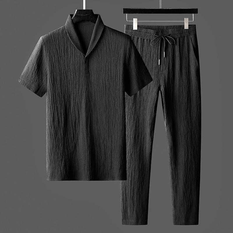 Relaxed Fit Mens Short Sleeve Golf Shirt Set