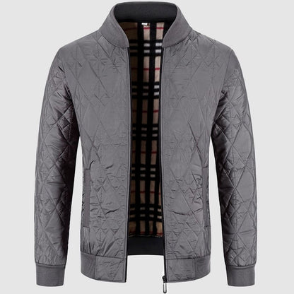 Warm Padded Quilted Bomber Jacket
