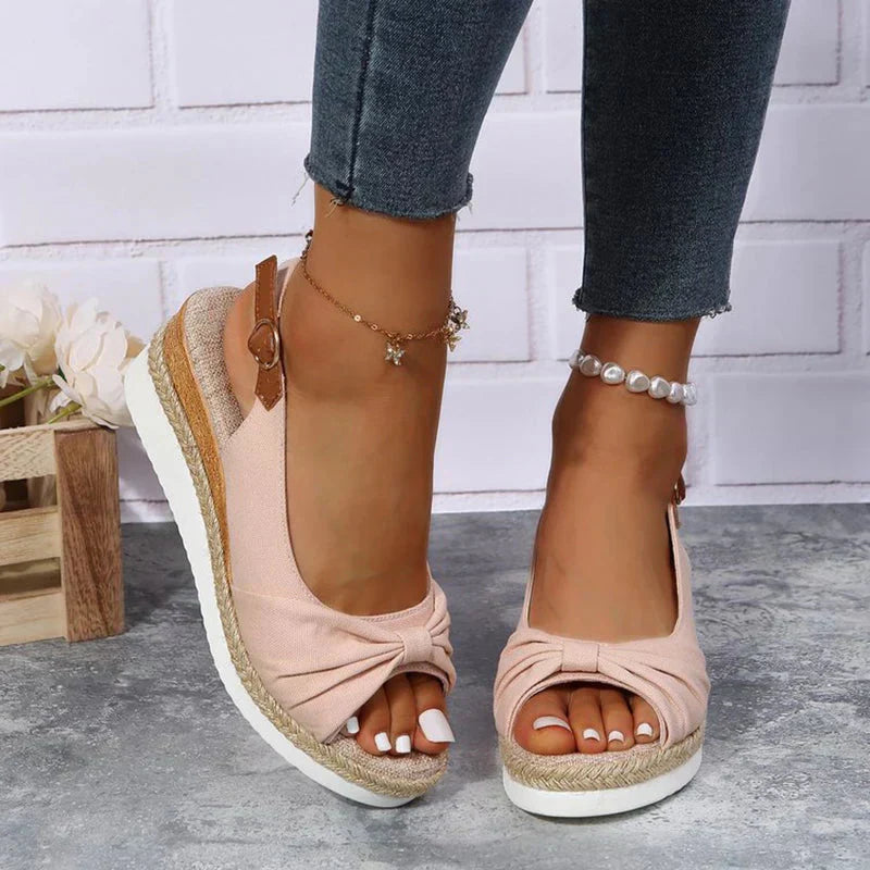 Comfortable Summer Espadrille Sandals with Buckle Detail