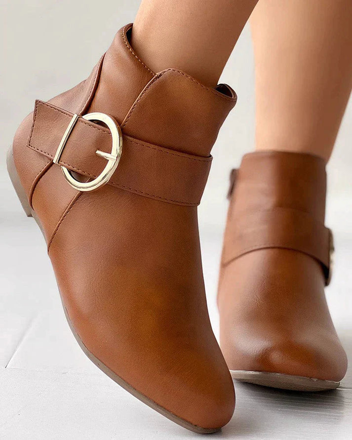 Ladies Genuine Leather Ankle Boots - OutfitLondon