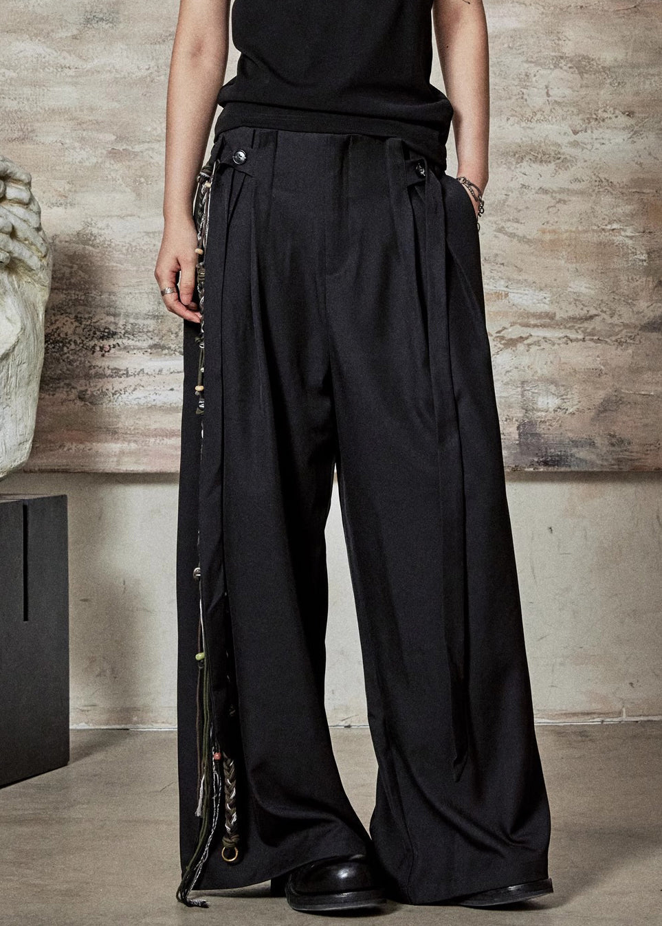 Women's High Waisted Stretch Pants Spandex Black - OutfitLondon