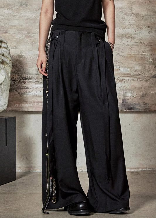 Women's High Waisted Stretch Pants Spandex Black - OutfitLondon
