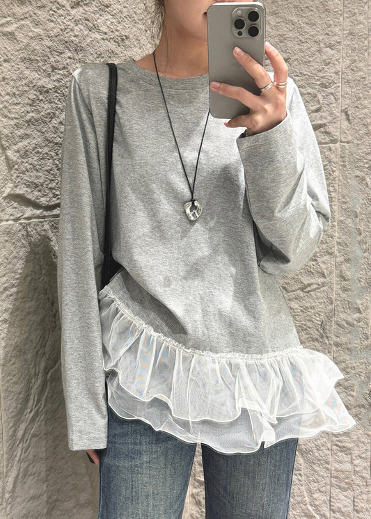 Women's Cotton Patchwork Blouse Autumn - OutfitLondon