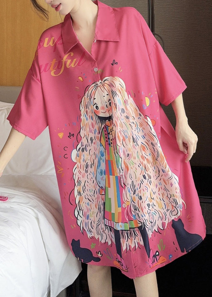 Women's Silk Shirt Dress Claudine Collar Cooling Summer Style - OutfitLondon
