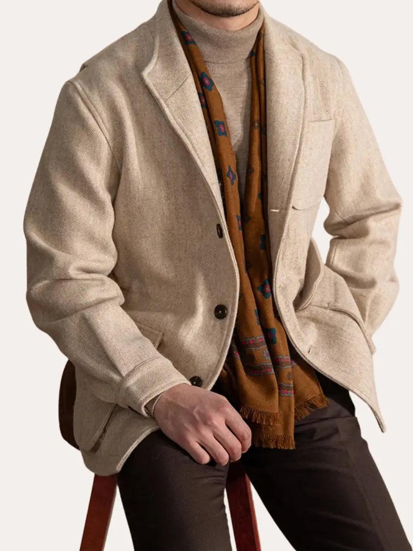 Classic Luxury Mens Wool Coat