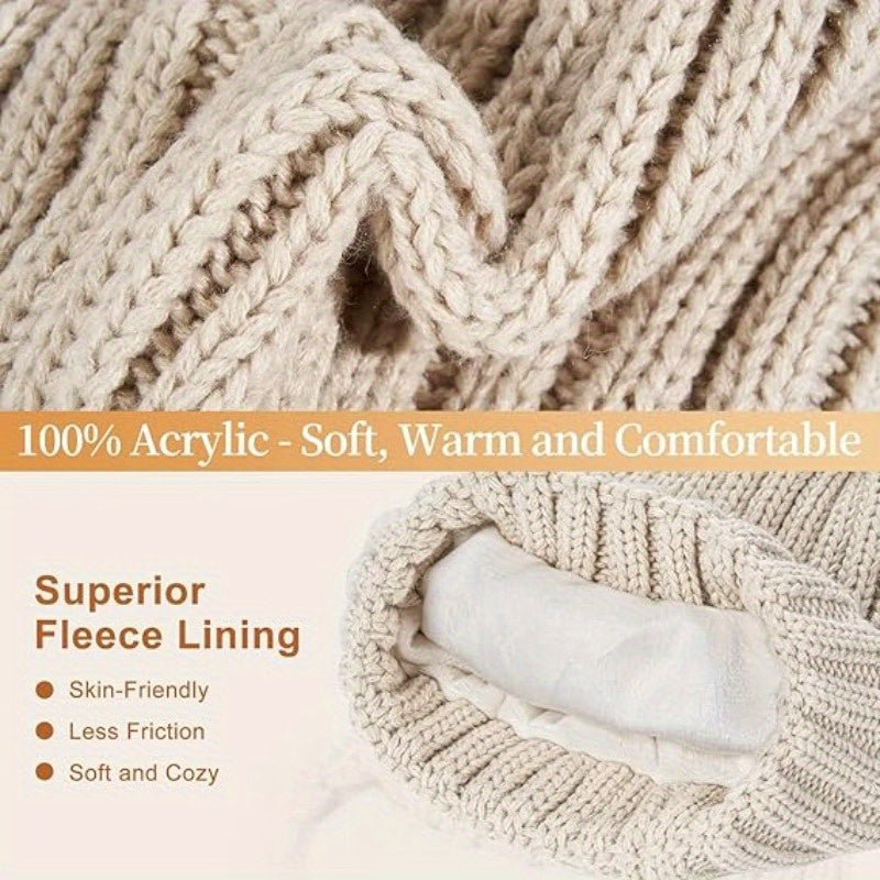 Warm Winter Accessory Kit with Hat, Scarf, Gloves