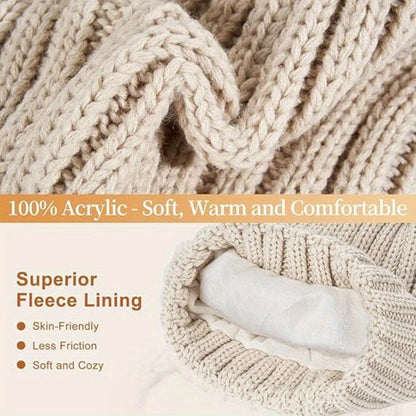 Warm Winter Accessory Kit with Hat, Scarf, Gloves