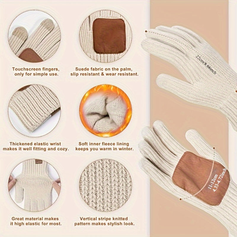 Warm Winter Accessory Kit with Hat, Scarf, Gloves