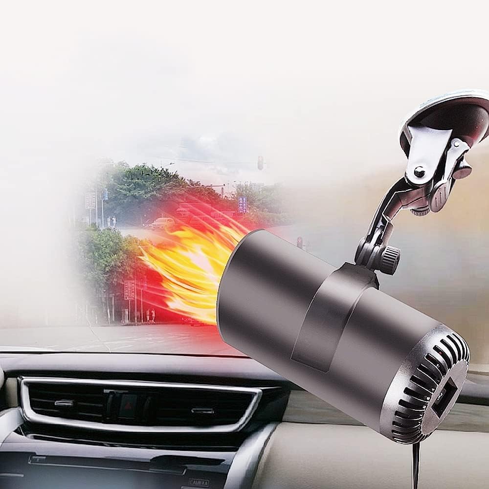 Compact 12V Car Heater with Fast Defrost
