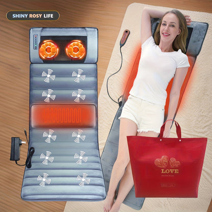 Warm Massage Mat with Back Support and Vibration Therapy