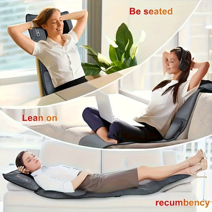 Warm Massage Mat with Back Support and Vibration Therapy