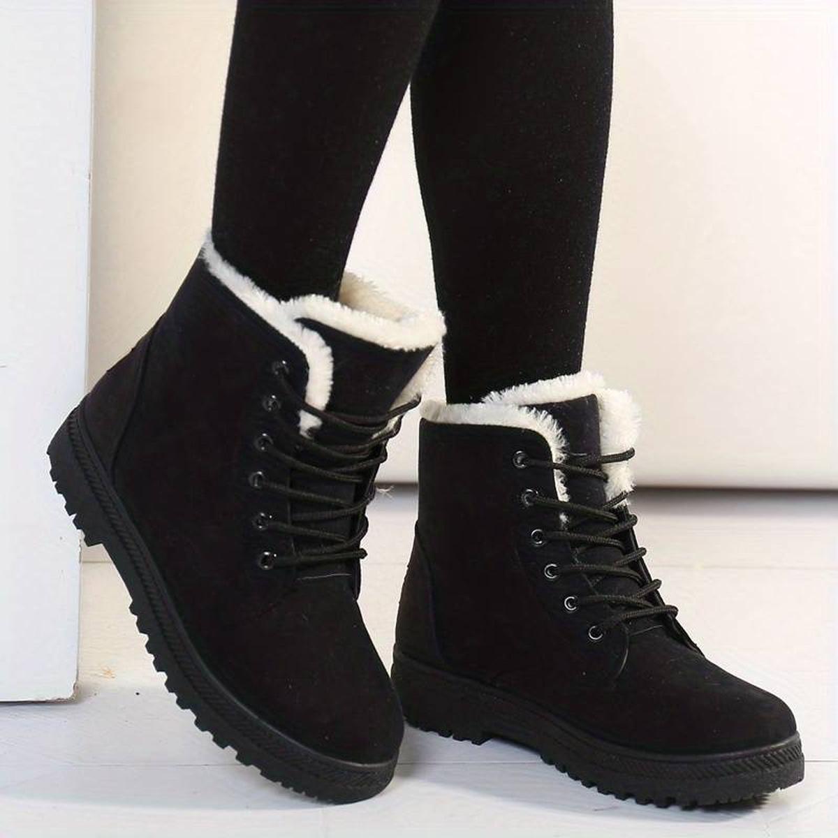 Waterproof Thermal Winter Boots With Traction Soles - OutfitLondon