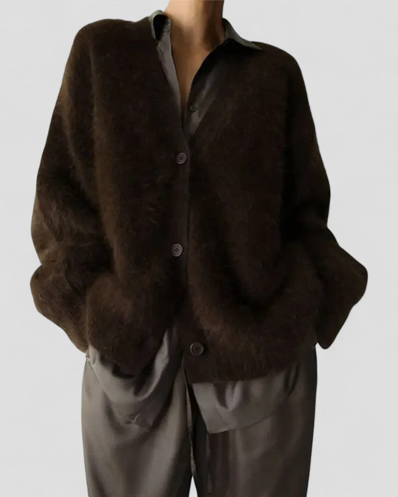 Soft Chunky Knit Button Cardigan