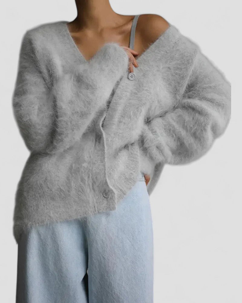 Soft Chunky Knit Button Cardigan