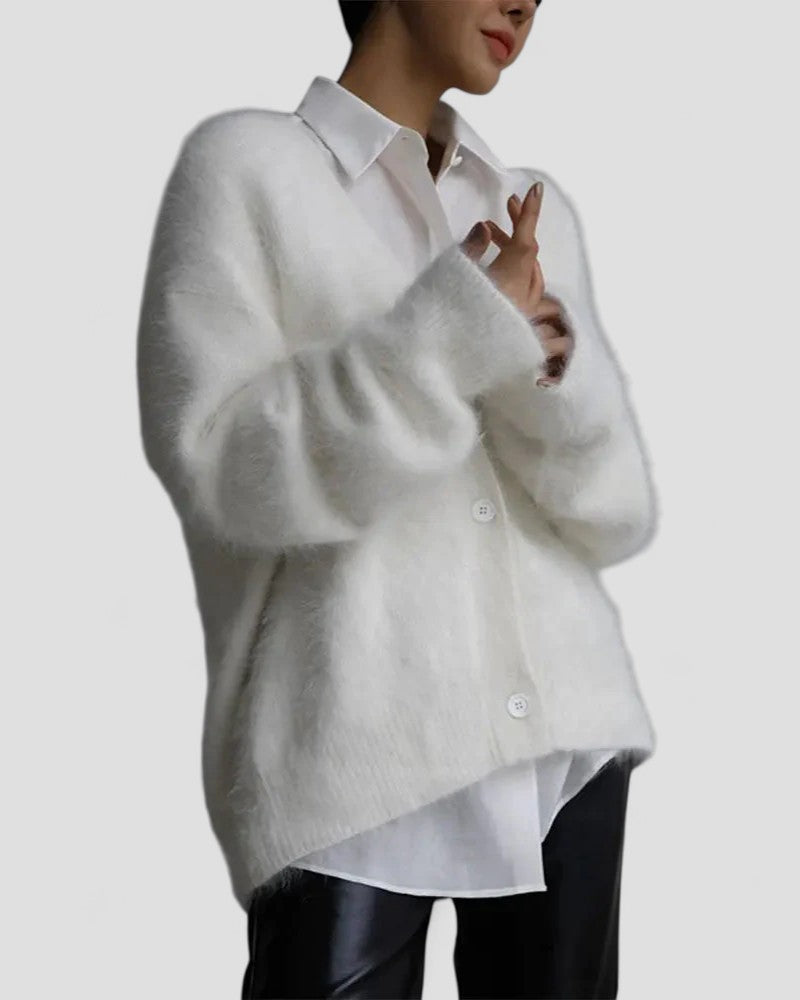 Soft Chunky Knit Button Cardigan