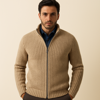 Cozy Cable Knit Zipper Sweater