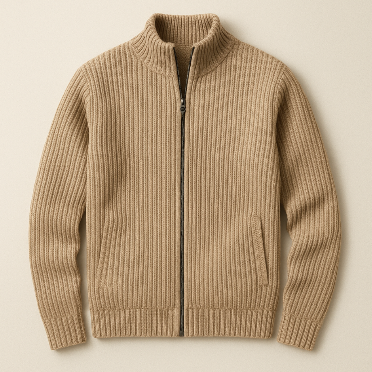 Cozy Cable Knit Zipper Sweater