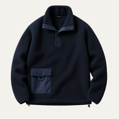 Men's Soft Fleece Zip Pullover with Pocket