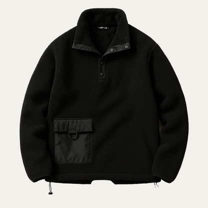 Men's Soft Fleece Zip Pullover with Pocket