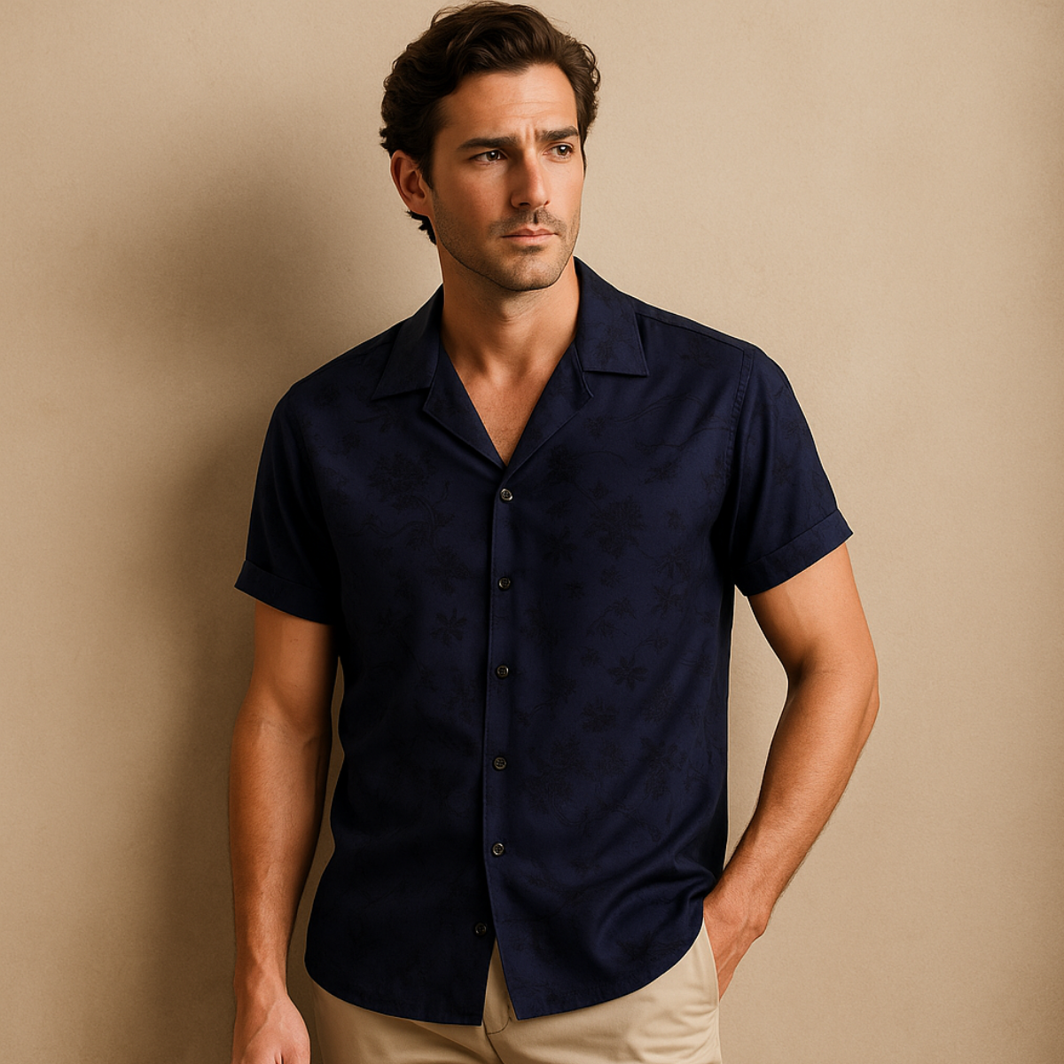 Smooth Silk Dress Shirt for Men