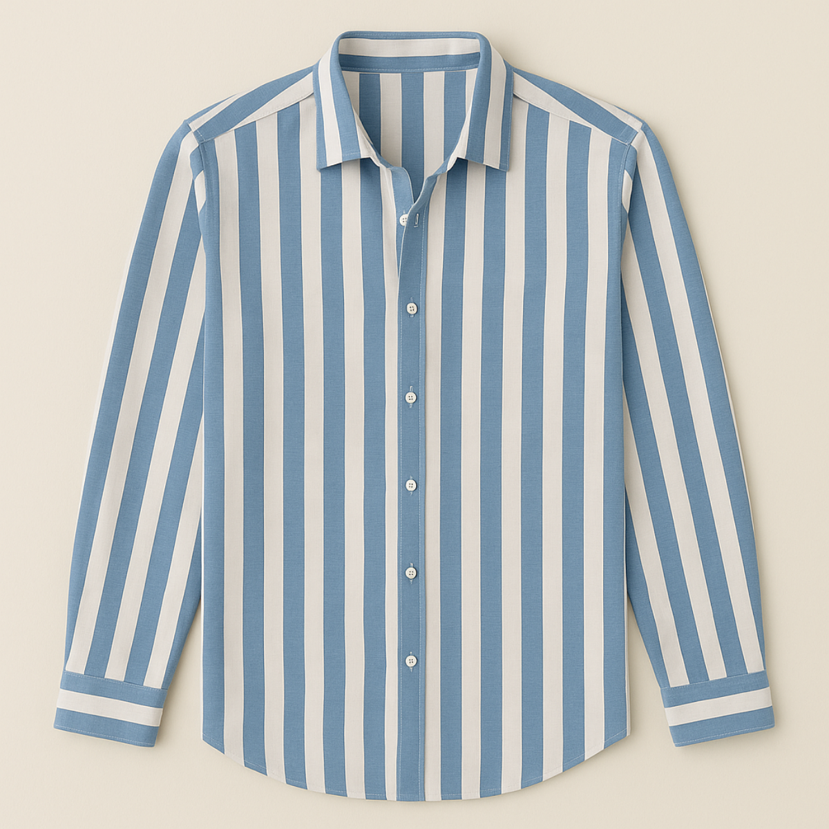 Classic Men's Striped Cotton Shirt