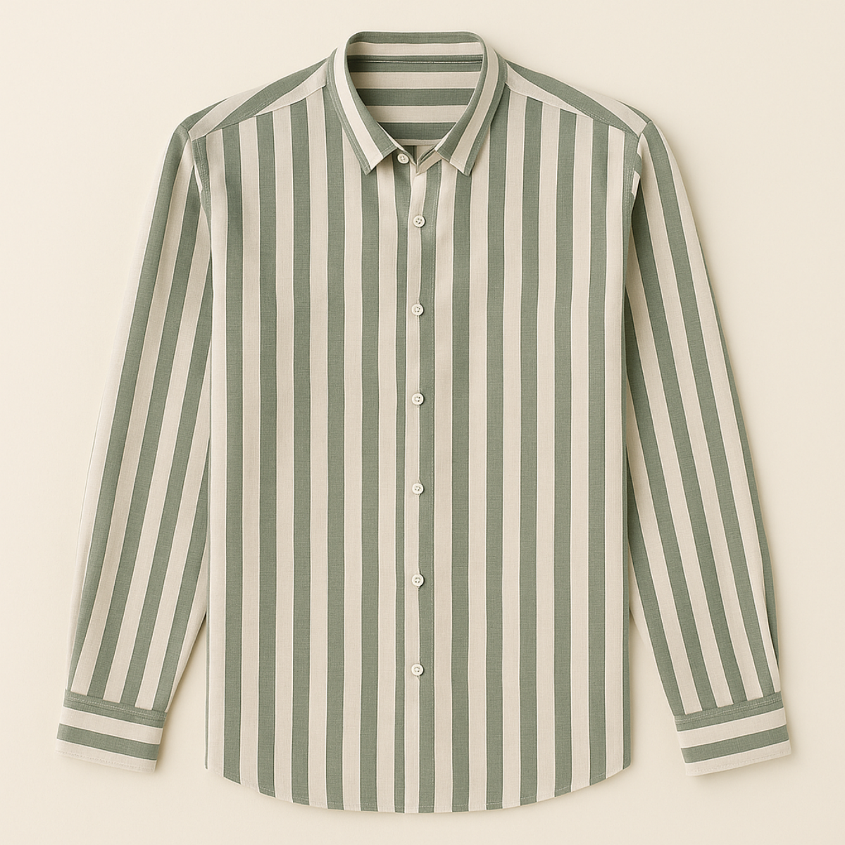 Classic Men's Striped Cotton Shirt
