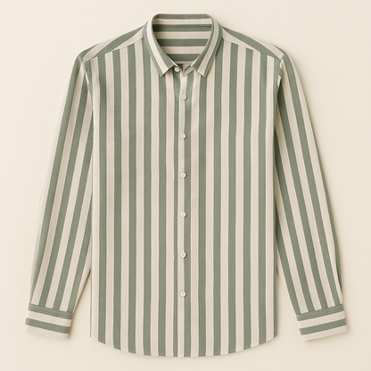 Classic Men's Striped Cotton Shirt