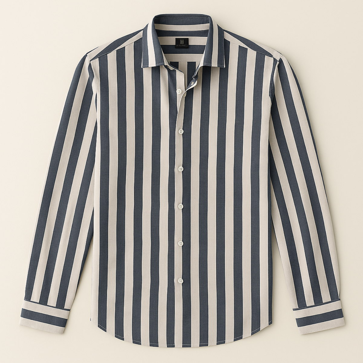 Classic Men's Striped Cotton Shirt